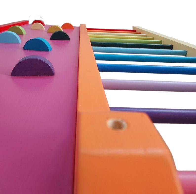 140cm hohes Klettergerüst mit 4 Kletterrouten für Drinnen und Draußen - Kletterling – einfach Kind sein