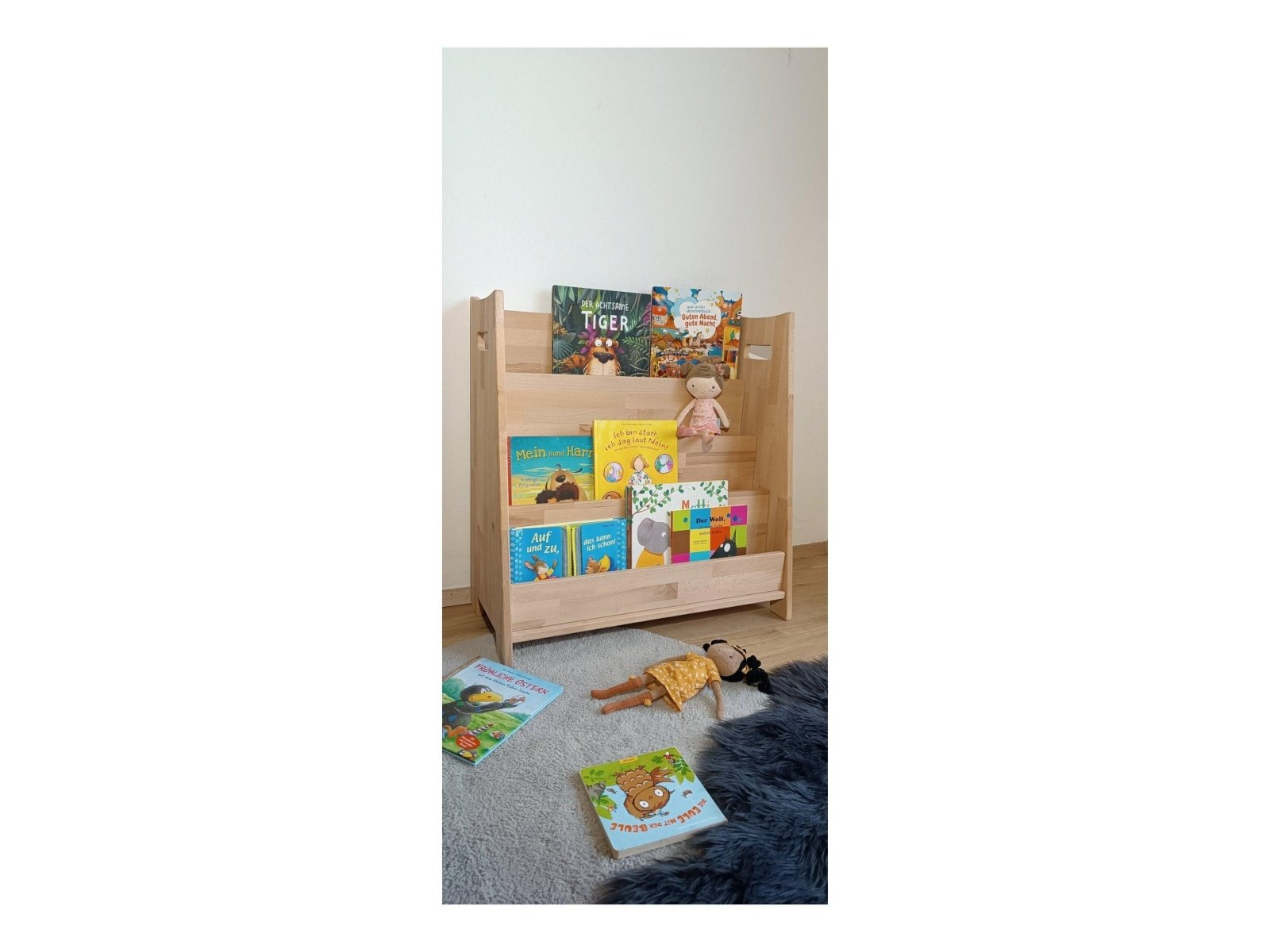 Montessori Bücherregal fürs Kinderzimmer 72 cm x 50 cm x 36 cm - Kletterling – einfach Kind sein