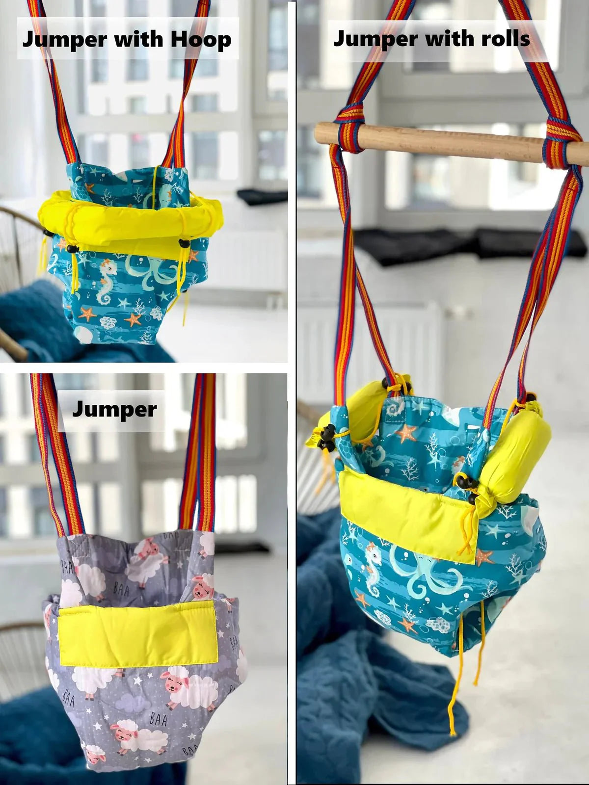 Baby Jumper | ab 5 Monaten bis ca. 5 Jahre | Die ersten Schritte springen - Kletterling – einfach Kind sein