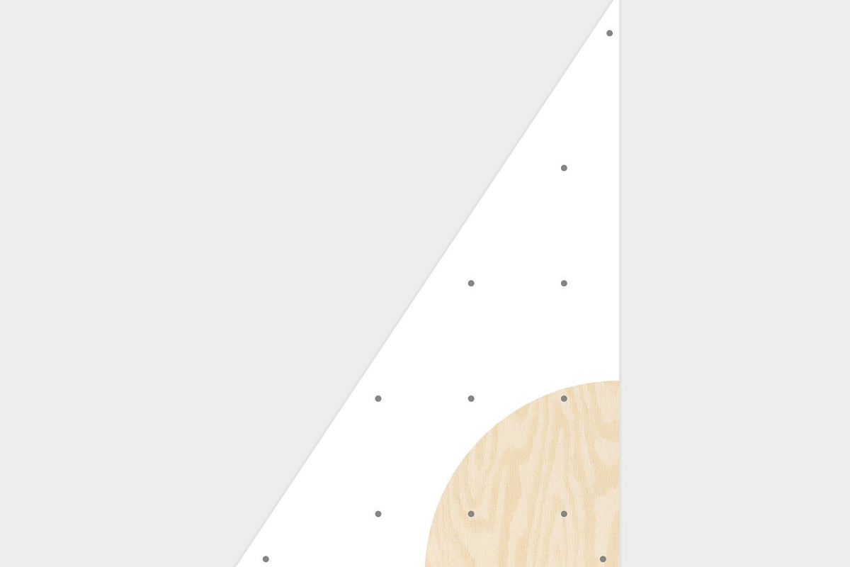 Einzelelement BK Dreieck links | Kletterwand BK INDOOR | 118 x 78 cm | 9 Loch - Kletterling – einfach Kind sein