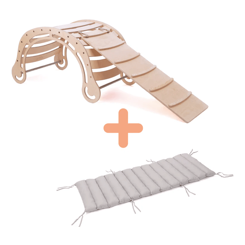 Spielset "Energetic" bunt - XXL Bogen mit Rutsche und Kissen - Kletterling – einfach Kind sein