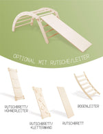 KLEINER ZAUBERBERG | verstellbarer Kletterbogen | Wippe | Schaukelstuhl - Kletterling – einfach Kind sein