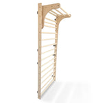 Giraffenling - Sprossenwand 100 oder 200cm hoch mit einhängbaren, verstellbaren Klimmzug Einsatz - Kletterling – einfach Kind sein