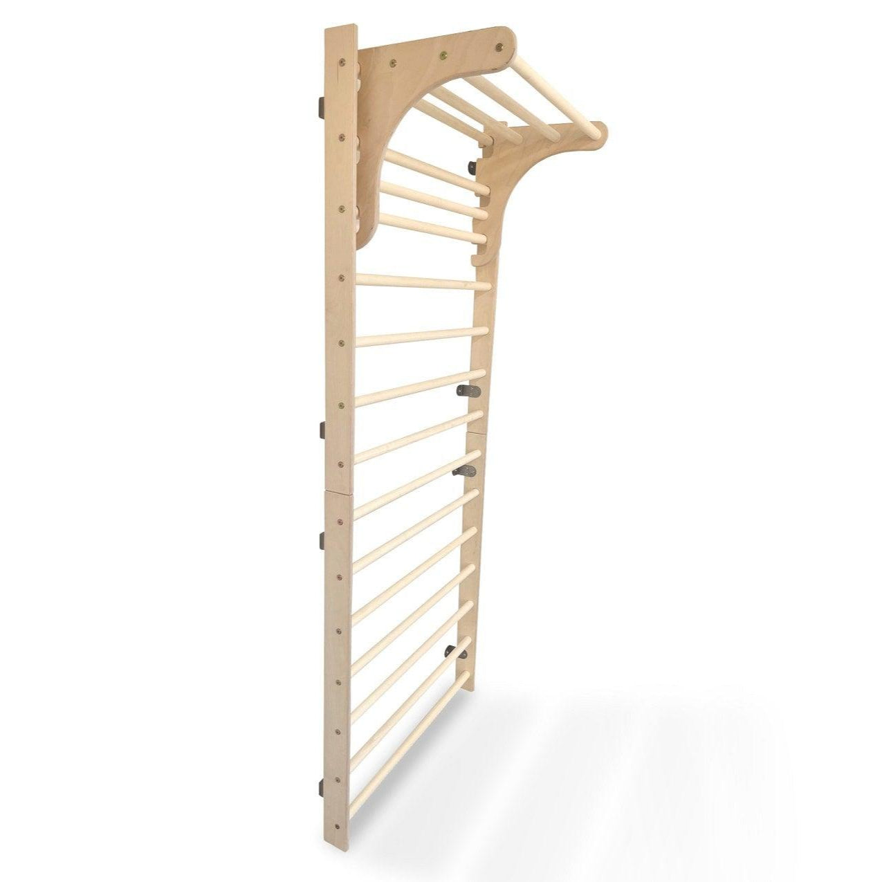 Giraffenling - Sprossenwand 100 oder 200cm hoch mit einhängbaren, verstellbaren Klimmzug Einsatz - Kletterling – einfach Kind sein