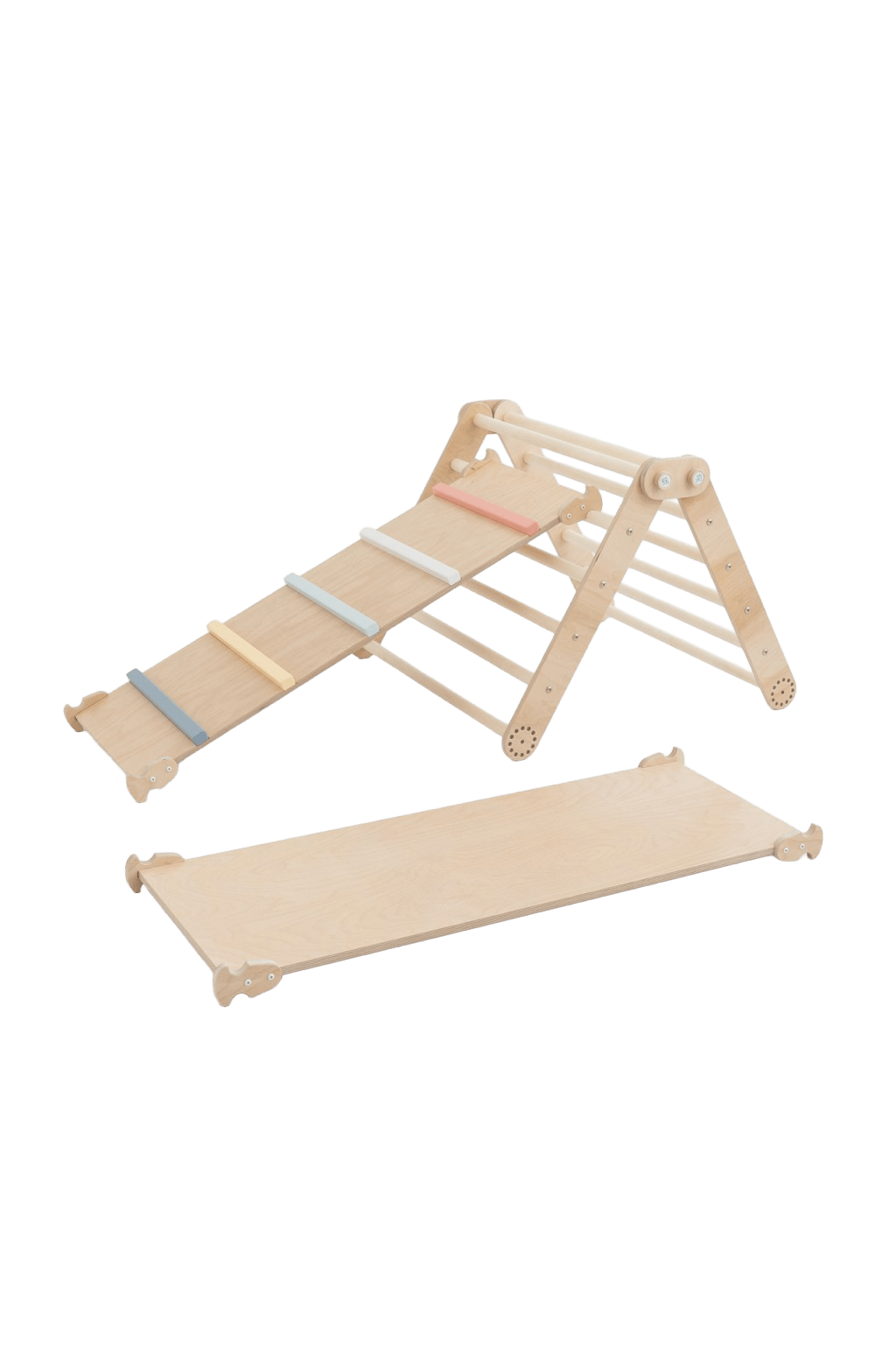 Kletterset MOON FLOW Rosé 3 in 1 | Rosa | 57 cm hoch | Rutsche wählbar - Kletterling – einfach Kind sein