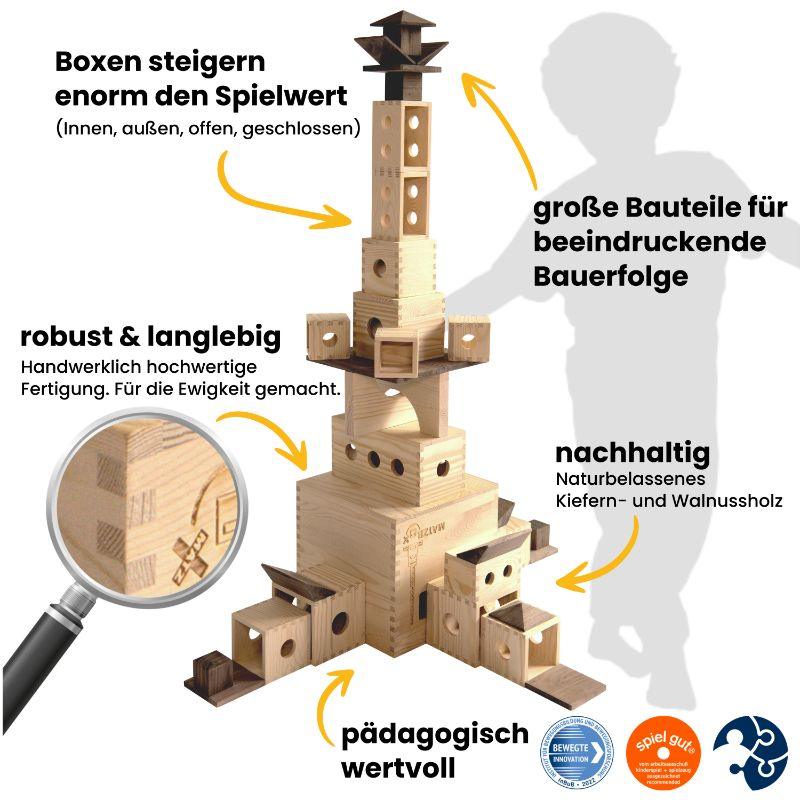 Kreativbaukasten für Kinder - Spielzeug aus Holz | Handarbeit | Natürlich - MATZBOX - Kletterling – einfach Kind sein
