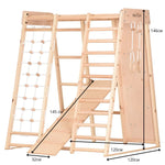 Klettergerüst PRO NATUR GYM | Sprossenwand, Rutsche, Ringe, Monkey Bar | ab 3 Jahren - Kletterling – einfach Kind sein