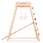 Klettergerüst PRO NATUR GYM | Sprossenwand, Rutsche, Ringe, Monkey Bar | ab 3 Jahren - Kletterling – einfach Kind sein