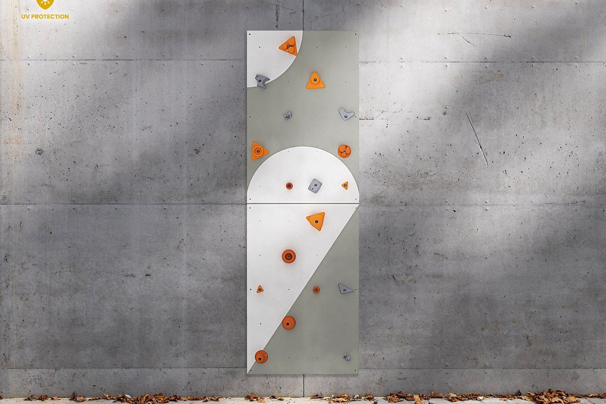 Kletterwand BK OUTDOOR aus 2 Teilen | 236 x 78 cm | inkl. 15 Griffen | 40 Loch - Kletterling – einfach Kind sein