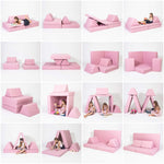 Universelles Kindersofa von monboxy in Pink - Kletterling – einfach Kind sein