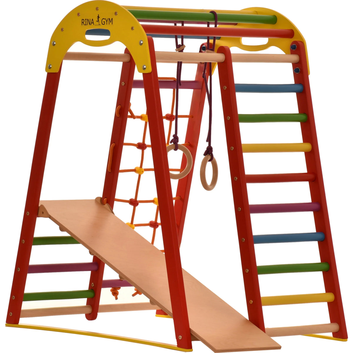 Klettergerüst PIPPI LANGSTRUMPF GYM | Sprossenwand, Netz, Ringe | ab 3 Jahren - Kletterling – einfach Kind sein