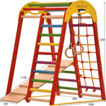 Klettergerüst PIPPI LANGSTRUMPF GYM | Sprossenwand, Netz, Ringe | ab 3 Jahren - Kletterling – einfach Kind sein