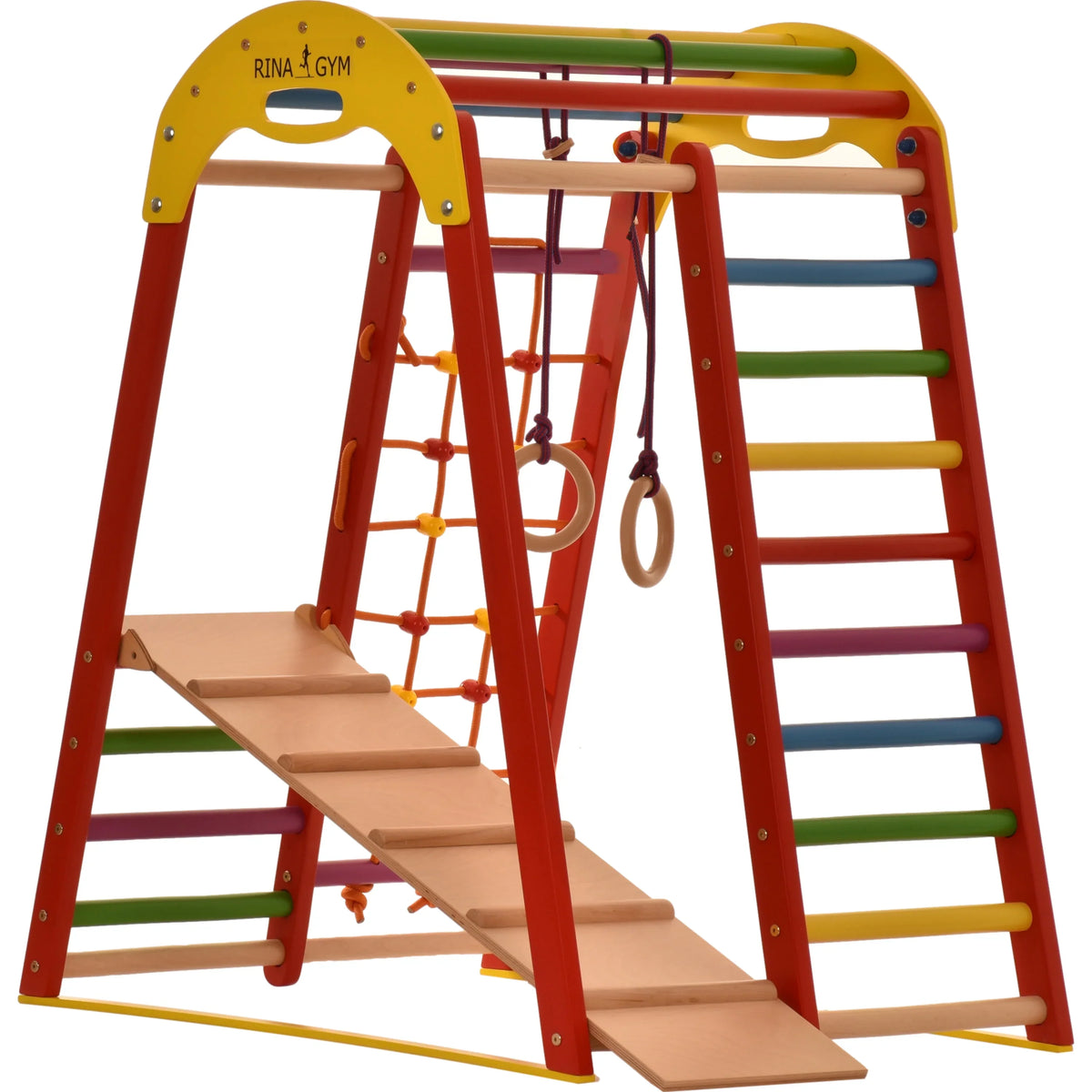 Klettergerüst PIPPI LANGSTRUMPF GYM | Sprossenwand, Netz, Ringe | ab 3 Jahren - Kletterling – einfach Kind sein