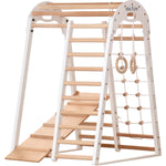 Klettergerüst WHITE GYM | Sprossenwand, Netz, Ringe | ab 3 Jahren - Kletterling – einfach Kind sein