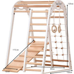 Klettergerüst WHITE GYM | Sprossenwand, Netz, Ringe | ab 3 Jahren - Kletterling – einfach Kind sein