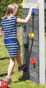 Spielturm GOO CAROL 2 | Klettergerüst OUTDOOR | in 3 Farben | bis zu 7 Kinder | Holzdach - Kletterling – einfach Kind sein