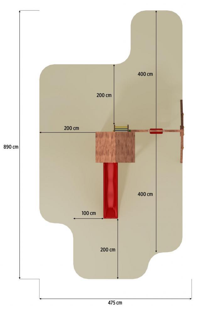 Spielturm für bis zu 7 Kinder - Klettergerüst Carol 2 - teak - Kletterling – einfach Kind sein