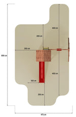 Spielturm für bis zu 7 Kinder - Klettergerüst Carol 2 - teak - Kletterling – einfach Kind sein