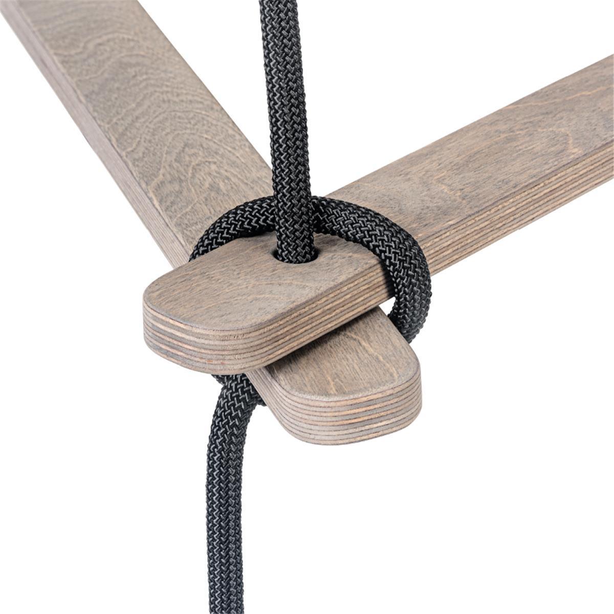 Strickleiter Triangle Schaukel Set groß grau - Kletterling – einfach Kind sein