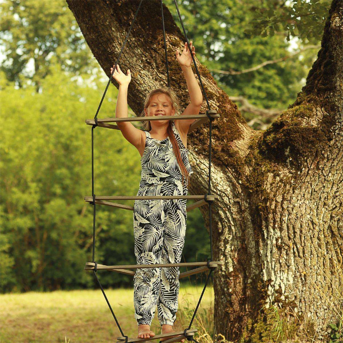 Strickleiter Triangle Schaukel Set groß grau - Kletterling – einfach Kind sein