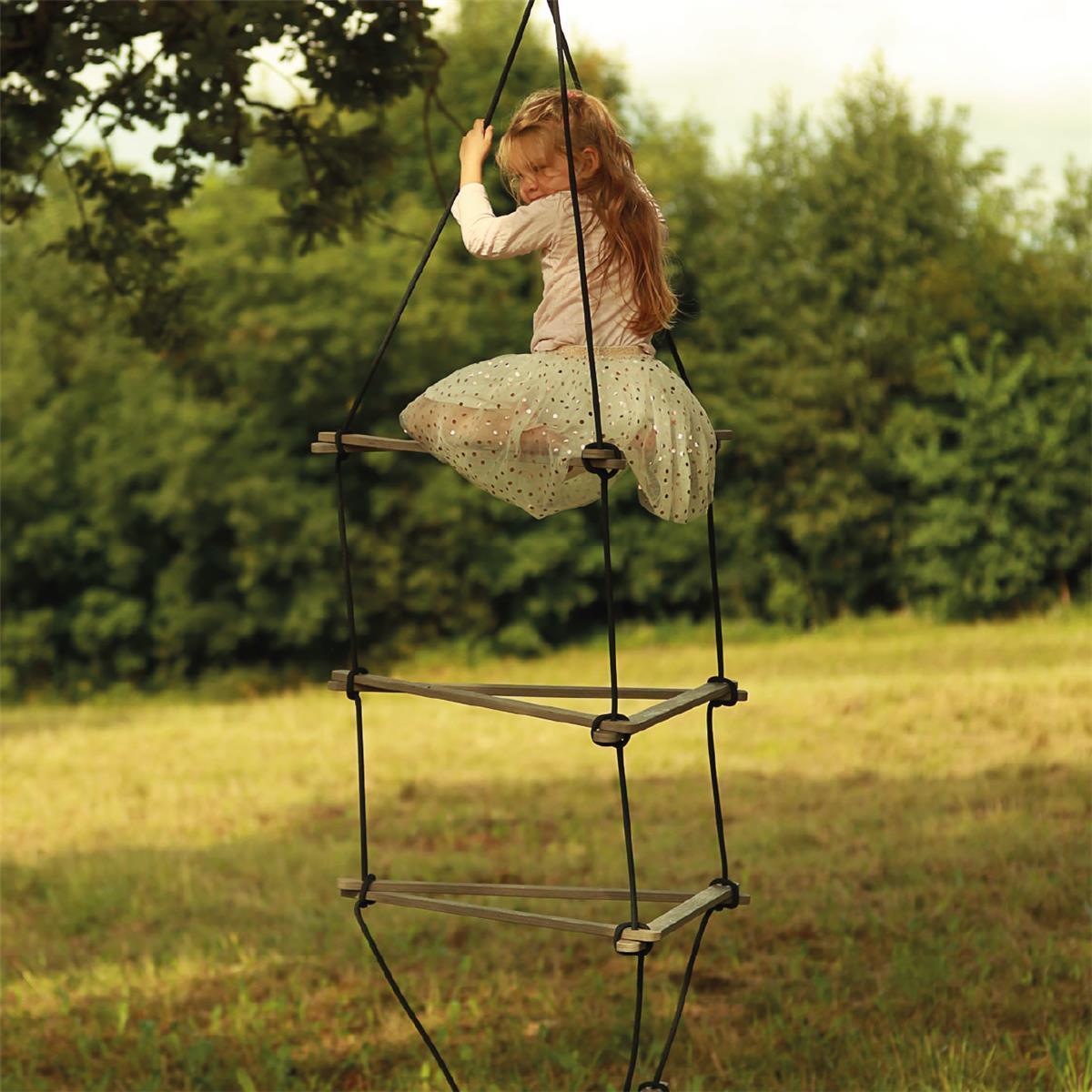 Strickleiter Triangle Schaukel Set groß braun - Kletterling – einfach Kind sein
