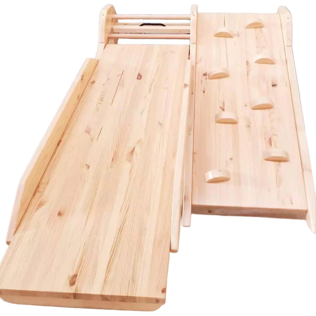 Klettergerüst ROOT 95 + Rutsche | IN & OUTDOOR | 95 cm | Farbe wählbar | klappbar - Kletterling – einfach Kind sein