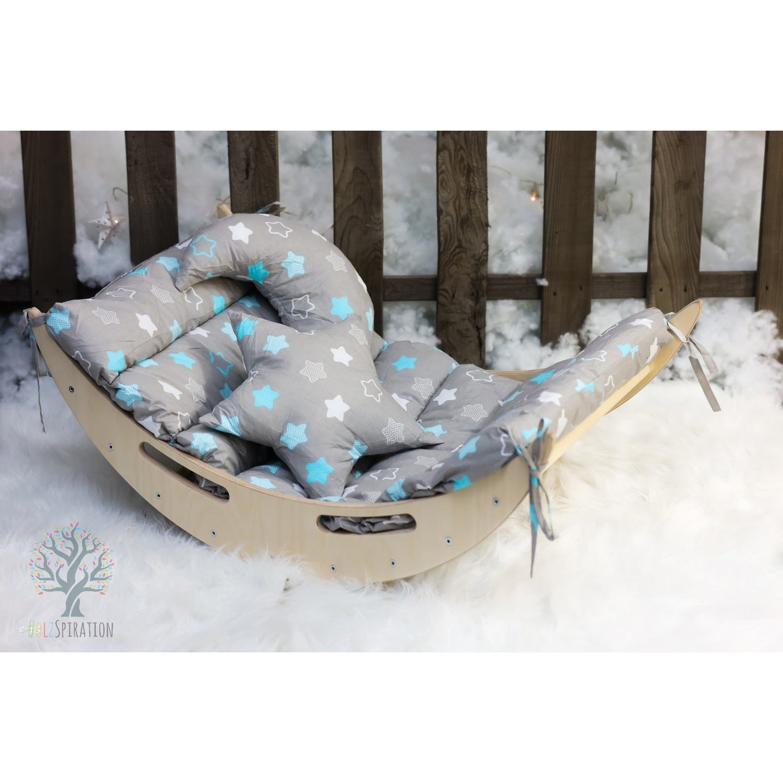 Wippe/Kletterbogen (S) für Kinder ab 1 Jahr - Umweltfreundlich, sicher & motorikfördernd - Inklusive Premium Auflage für zusätzlichen Komfort - Kletterling – einfach Kind sein